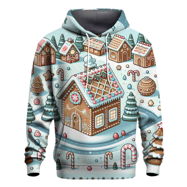 Winter Wonderland Gingerbread Village Hoodie