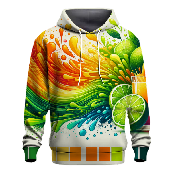 Neon Citrus Splash Hoodie