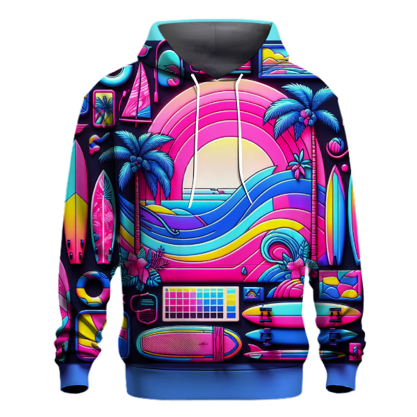 Neon Surf Adventure Hoodie