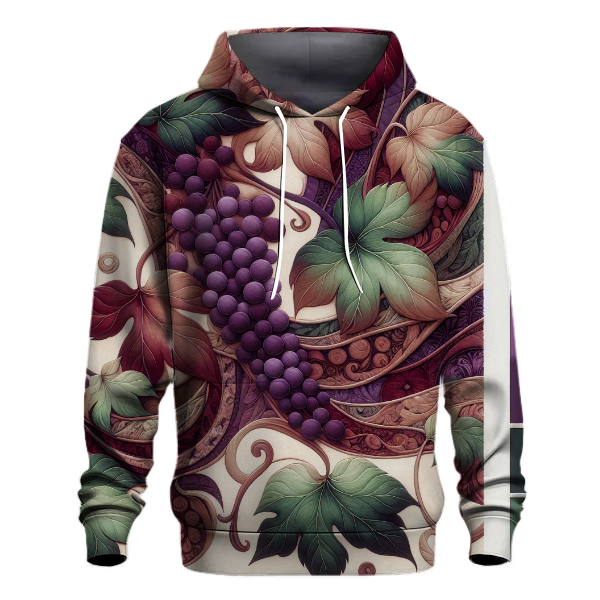 Vivid Vineyard Elegance Hoodie