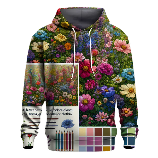Artistic Wildflower Meadow Hoodie