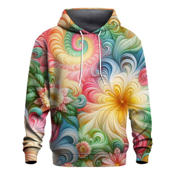 Floral Delight Tie-dye Design Hoodie