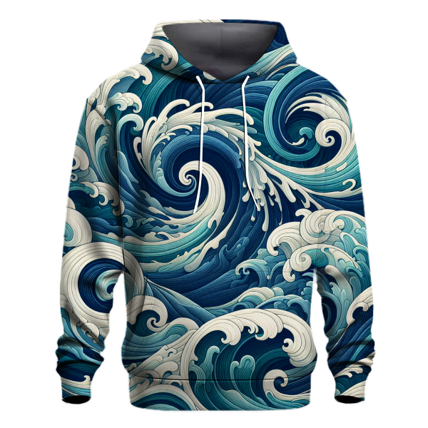 Oceanic Wave Crest Hoodie