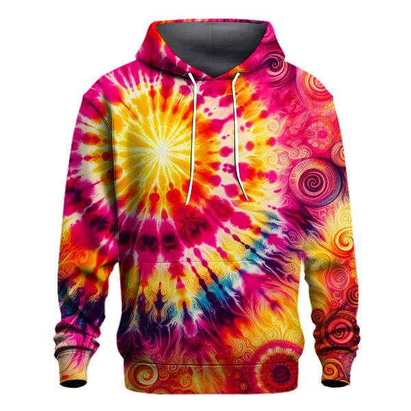 Electric Sunrise Tie-dye Design Hoodie