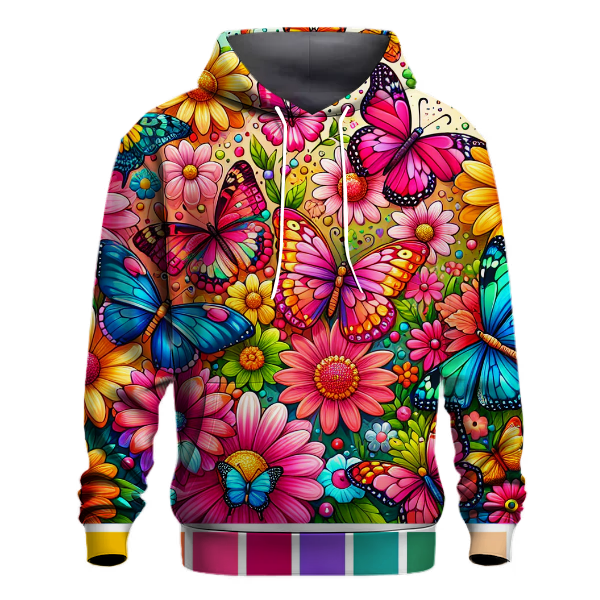 Charming Butterfly Blooms Hoodie