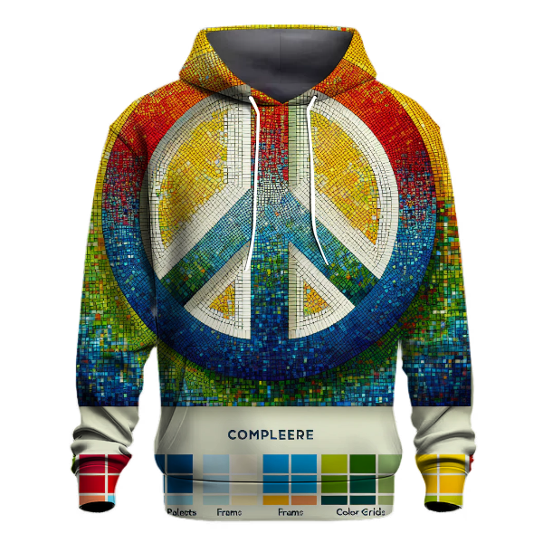 Peace Sign Mosaic Hoodie