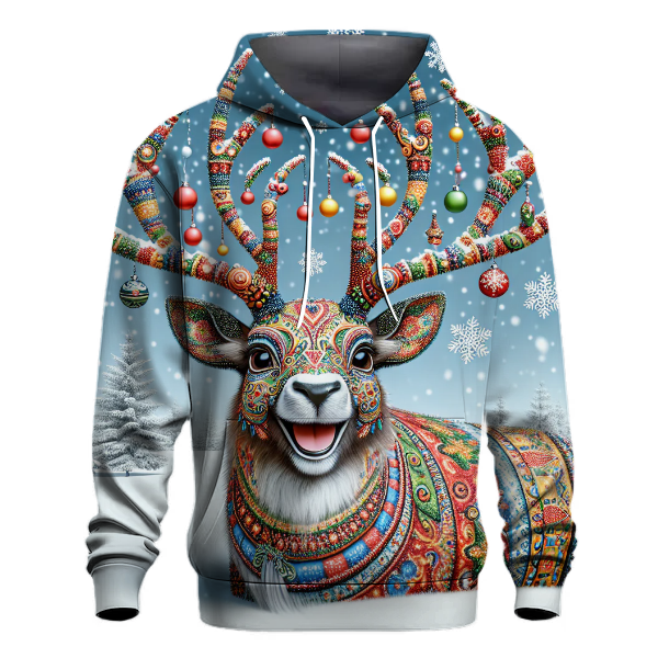 Cozy Knit Sweater Reindeer Hoodie
