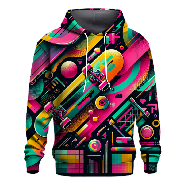 Bright 80s Skate Culture Hoodie