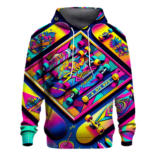 Funky 80s Skate Scene Hoodie