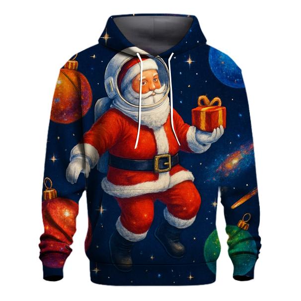 Christmas in Space with Astronaut Santa Hoodie