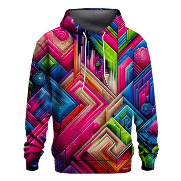 Electric Retro Geometric Hoodie