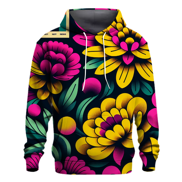 Bright Neon Floral Hoodie