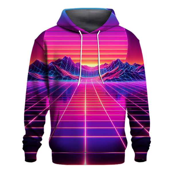 Neon Grid Landscape Hoodie