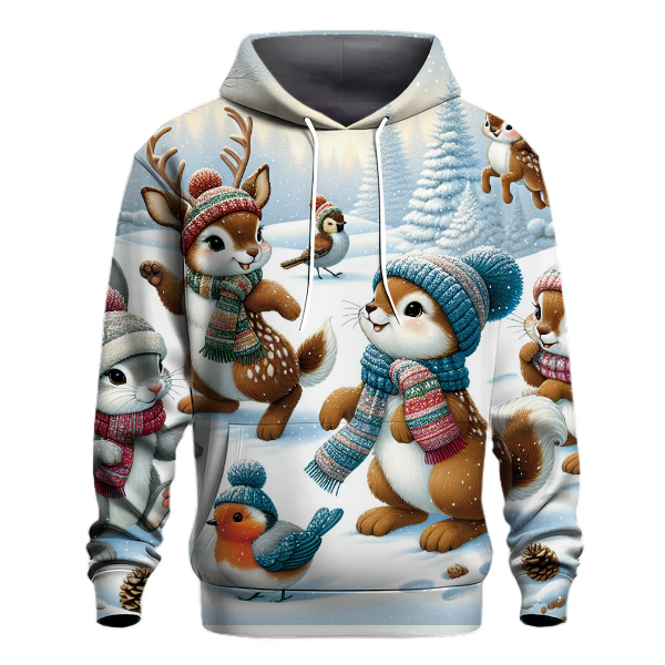 Charming Winter Wonderland Animals Hoodie