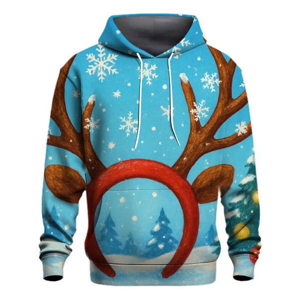 Reindeer Antlers with Snowflakes Hoodie