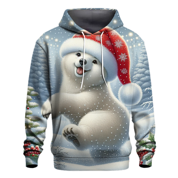 Charming Christmas Polar Bear with Scarf Hoodie