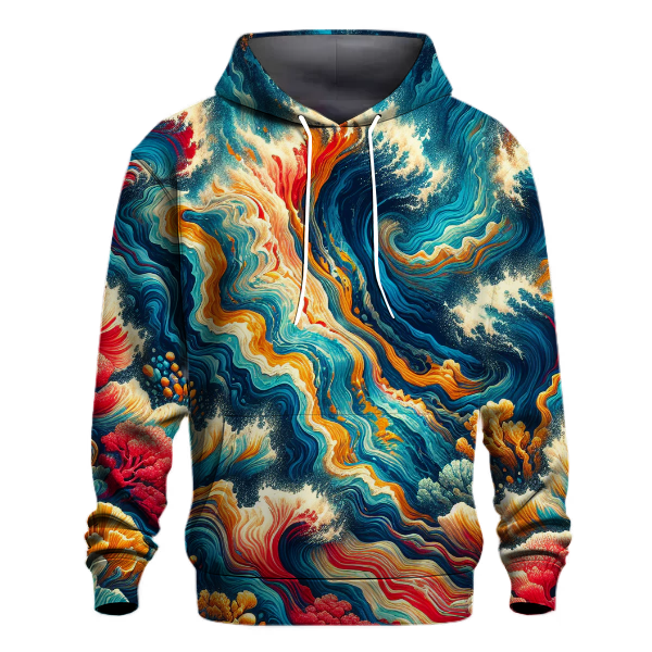 Coral Reef Dreams Tie-Dye Design Hoodie