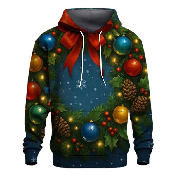 Sparkling Holiday Wreath Hoodie