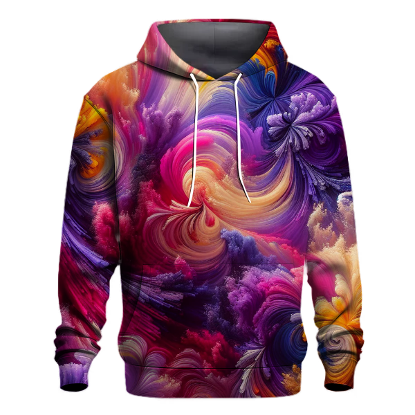 Radiant Flora Tie-dye Design Hoodie