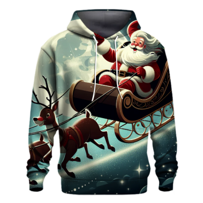 Joyful Santa's Sleigh Ride Hoodie