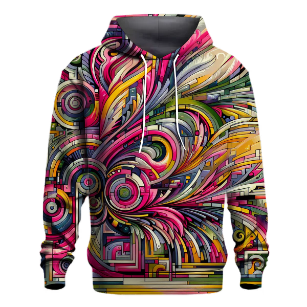 Neon Abstract Symphony Hoodie
