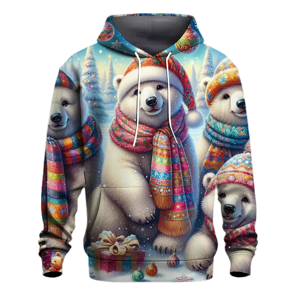 Joyful Polar Bear Party Hoodie