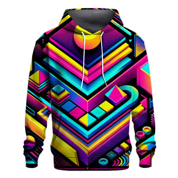 Geometric Neon Dream Hoodie