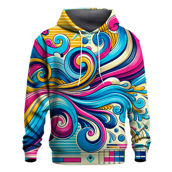 Funky 70s Groovy Waves Hoodie