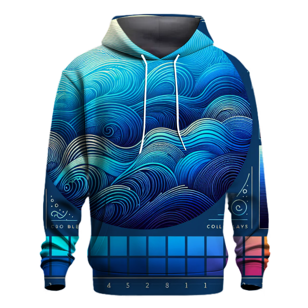 Electric Blue Wave Hoodie