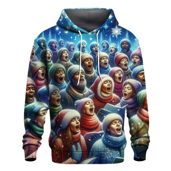 Joyous Christmas Carolers in the Snow Hoodie