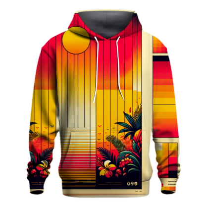 Fiery Tropical Sunset Gradient Hoodie