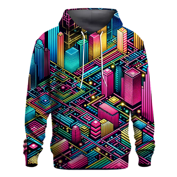 Neon City Grid Hoodie
