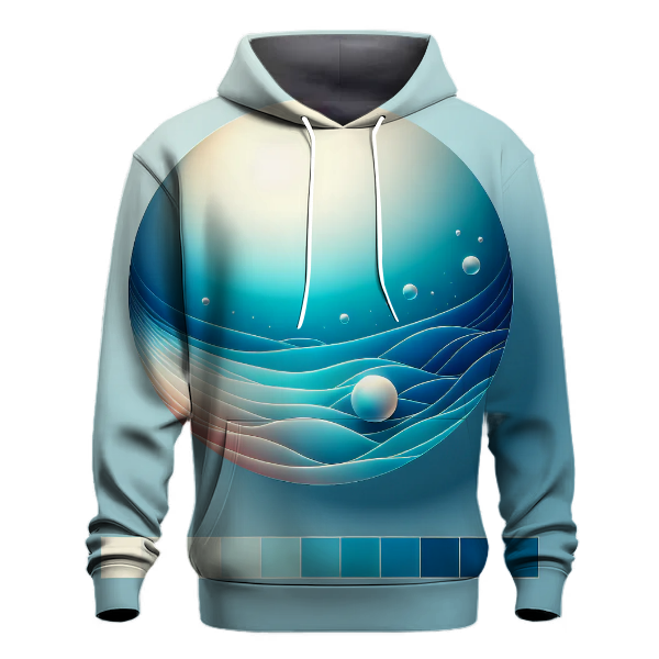 Serenity Blue to White Gradient Hoodie