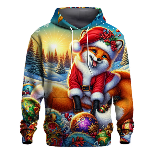 Joyful Christmas Fox Hoodie