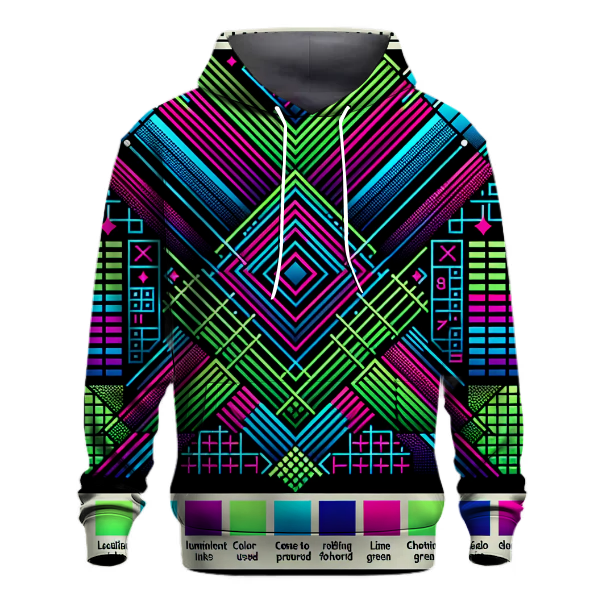 Electric Neon Grids Hoodie