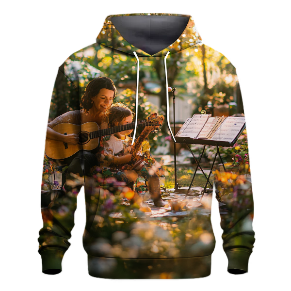 Heartstrings in Harmony A Musical Tribute to Motherhood Hoodie
