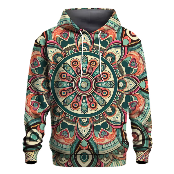 Peace and Love Mandala Design Hoodie
