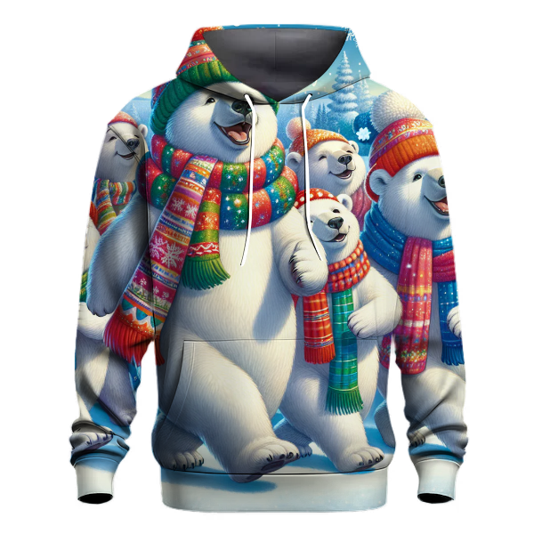 Festive Polar Bear Parade Hoodie