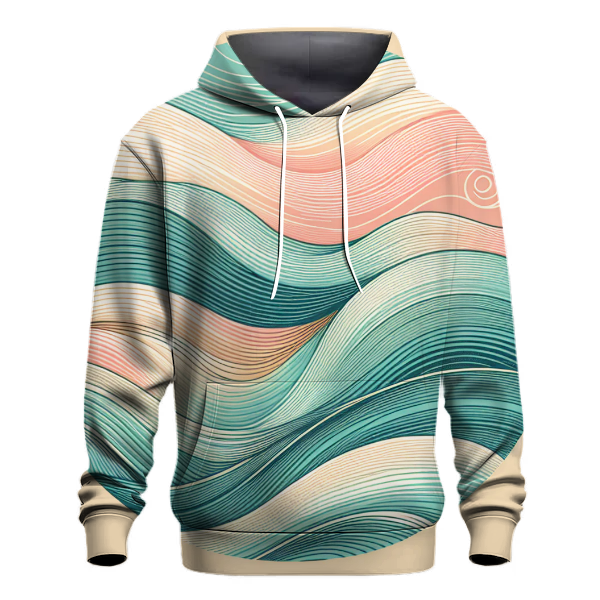 Pastel Beach Waves Hoodie