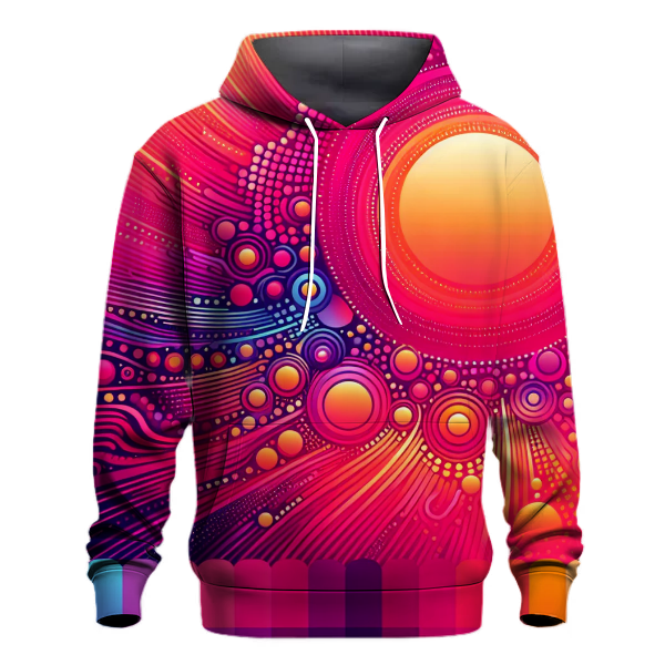 Electric Sunset Gradient Design Hoodie