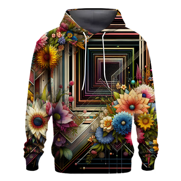 Geometric Flora Hoodie