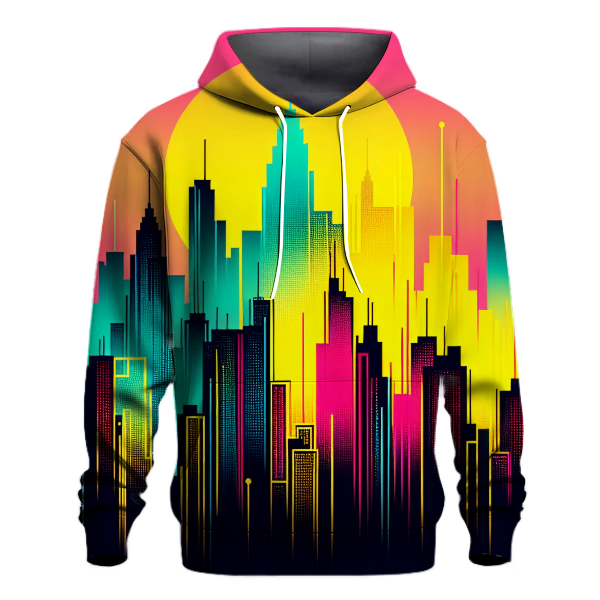 Electric Cityscape Design Hoodie