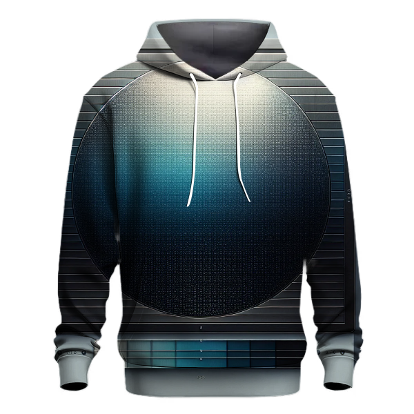 Steel Blue Metallic Gradient Hoodie