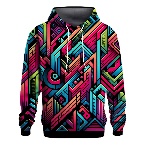 Geometric Flash Design Hoodie