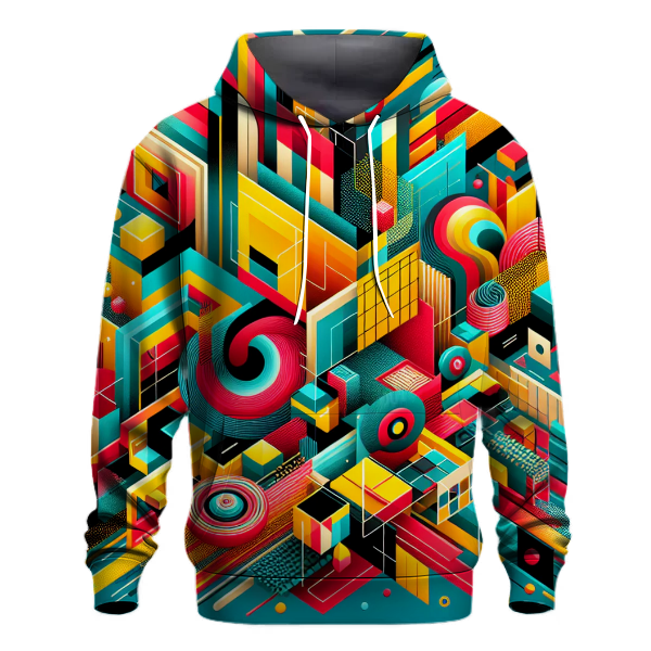 Colorful Geometric Chaos Hoodie