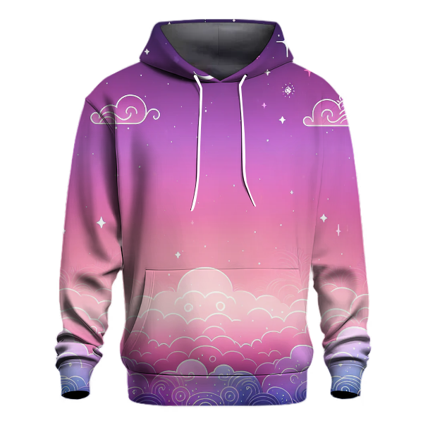 Whimsical Twilight Gradient Design Hoodie