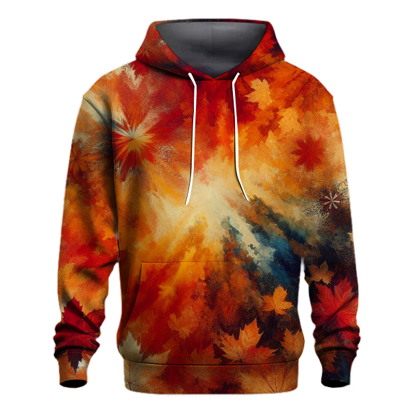 Bold Autumn Tie-dye Design Hoodie
