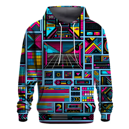 Retro Futuristic Patterns Hoodie