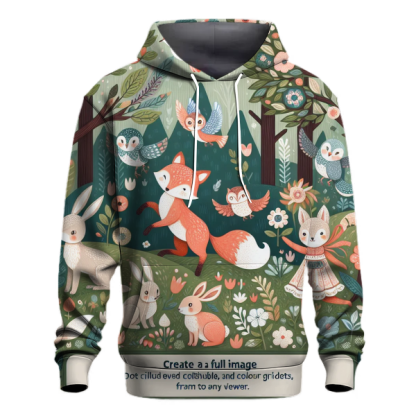 Dreamy Woodland Creatures Hoodie