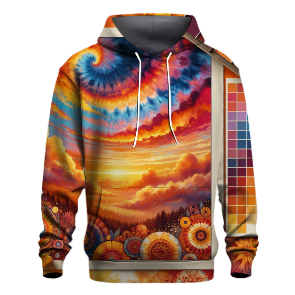 Golden Sunset Tie-dye Hoodie